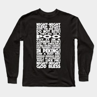 Bottom 'Richie's Bedtime Rhyme' Design Long Sleeve T-Shirt